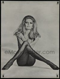 9e611 BRIGITTE BARDOT commercial poster '60s sexy image topless in black hose!