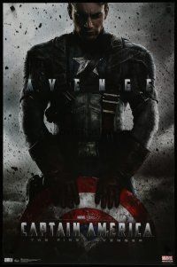 9e613 CAPTAIN AMERICA: THE FIRST AVENGER commercial poster '11 Chris Evans as Marvel Comics hero!