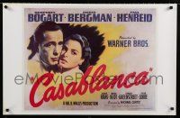 9e616 CASABLANCA commercial poster '90s Humphrey Bogart, Ingrid Bergman, 1/2 sheet style!