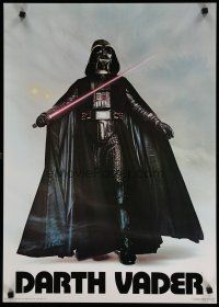 9e622 DARTH VADER commercial poster '77 cool image of Sith Lord w/lightsaber activated!