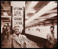 9e684 MARILYN MONROE English commercial poster '90 image of sexy actress in NYC subway!