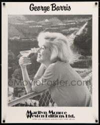 9e687 MARILYN MONROE 2-sided commercial poster '85 image of starlet in Malibu, 1962!