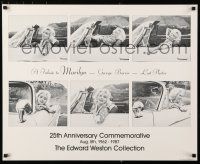 9e676 MARILYN MONROE commercial poster '87 tribute, George Barris images of her in cool car!