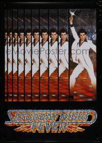 9e706 SATURDAY NIGHT FEVER English commercial poster '96 best image of disco dancer John Travolta!