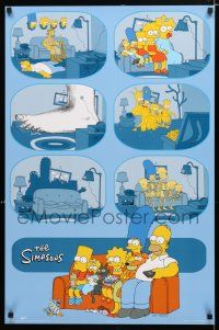 9e707 SIMPSONS Canadian commercial poster '02 images of the family in different intro segments!