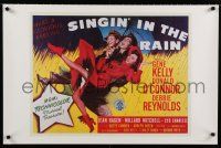 9e708 SINGIN' IN THE RAIN commercial poster '83 art of Gene Kelly, O'Connor & Debbie Reynolds!