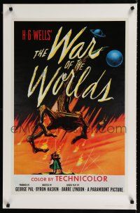 9e729 WAR OF THE WORLDS commercial poster '83 H.G. Wells classic produced by George Pal!