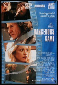 9e787 DANGEROUS GAME video poster '93 images of Harvey Keitel, Madonna!