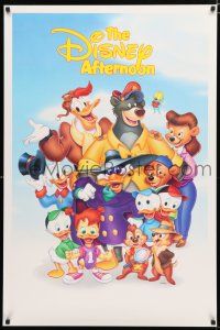 9e282 DISNEY AFTERNOON tv poster '90s great art for kids of Goofy, Darkwing Duck & Chipmunks!