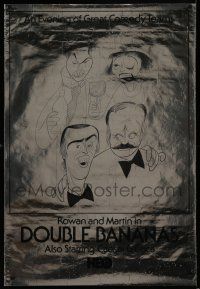 9e284 DOUBLE BANANAS foil tv poster '78 Al Hirschfeld art of Rowan & Martin, Cid Caesar, Coca!