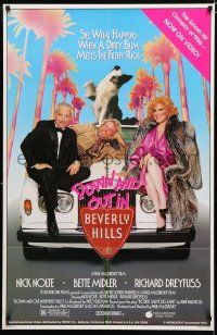 9e798 DOWN & OUT IN BEVERLY HILLS video poster '86 Nick Nolte, Bette Midler, Richard Dreyfuss
