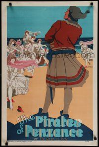 9e139 PIRATES OF PENZANCE stage play English double crown '20s art from Gilbert & Sullivan opera!