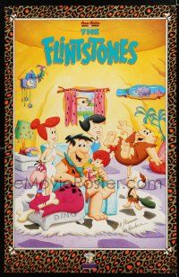 9e814 FLINTSTONES THE FIRST 30 YEARS video poster '91 prehistoric family animated cartoon!