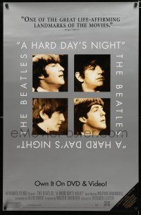 9e831 HARD DAY'S NIGHT video poster R02 great image of The Beatles in their first film!