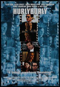 9e835 HURLYBURLY video poster '98 Kevin Spacey, Sean Penn, Robin Wright Penn, Meg Ryan, Shandling!