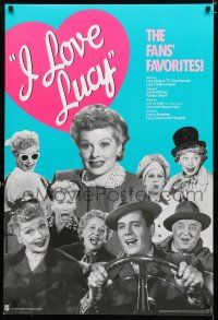 9e836 I LOVE LUCY video poster R89 great images of classic Lucille Ball w/Desi, Vance & Frawley!