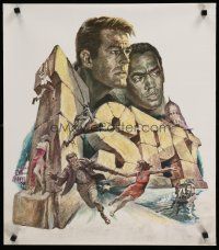 9e292 I SPY tv poster 1966 Gustav Rehberger art of Robert Culp, Cosby!