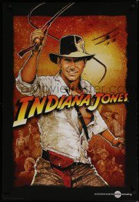 9e293 INDIANA JONES 1sh '12 Richard Amsel art of Harrison Ford, AMC Indy marathon!