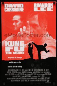 9e852 KUNG FU: THE MOVIE video poster R93 David Carradine, Brandon Lee, martial arts!