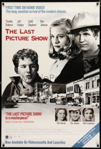 9e856 LAST PICTURE SHOW video poster R90 Peter Bogdanovich, Bridges, Ellen Burstyn, Tim Bottoms