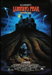 9e863 LURKING FEAR video poster '94 H.P. Lovecraft, great horror artwork!