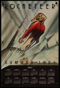 9e214 ROCKETEER calendar '91 Walt Disney, cool art of Bill Campbell by John Mattos!