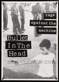 9e369 RAGE AGAINST THE MACHINE 24x34 music poster '92 Bullet In The Head!