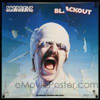 9e374 SCORPIONS 24x24 music poster 82 Rudolf Schenker, Blackout, image of man w/forks in eyes!