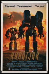 9e903 ROBOT JOX video poster '90 mech robot fighting, ultimate killing machine, part man & metal!