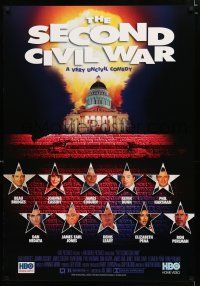 9e914 SECOND CIVIL WAR video poster '97 Beau Bridges, Joanna Cassidy, James Coburn, Kevin Dunn!