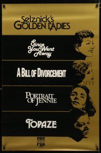 9e916 SELZNICK'S GOLDEN LADIES video poster '90 Colbert, Billie Burke, Jennifer Jones, Myrna Loy!