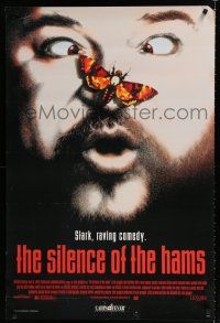 9e918 SILENCE OF THE HAMS video poster '94 Il silenzio dei prosciutti, Dom DeLuise w/moth on nose!