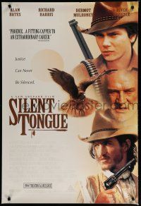 9e919 SILENT TONGUE video poster '93 Alan Bates, Richard Harris, Dermot Mulroney, River Phoenix!