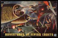 9e452 ADVENTURES OF THE FLYING CADETS special 14x22 '43 Universal serial, 13 zooming chapters!