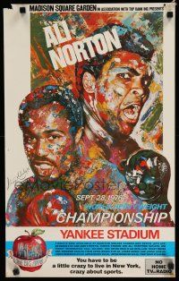 9e395 ALI NORTON WORLD HEAVYWEIGHT CHAMPIONSHIP special 16x25 '76 Kalinsky art of boxers!