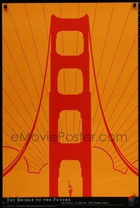 9e405 BRIDGE TO THE FUTURE special 24x36 '00s Schwab art of athlete on Golden Gate Bridge!