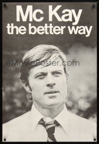 9e472 CANDIDATE special 23x34 '72 different image of Robert Redford on faux campaign poster!