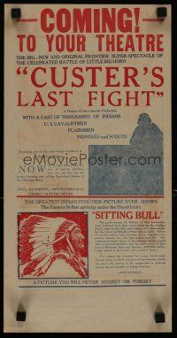 9e480 CUSTER'S LAST FIGHT 2-sided special 9x18 R25 50th Anniversary Last Stand at Little Big Horn!