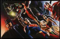 9e483 DC COMICS special 22x34 '94 Ross art of superheroes, Batman, Superman, Wonder Woman & more!