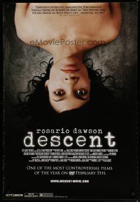 9e793 DESCENT video poster '07 image of Rosario Dawson upside down!