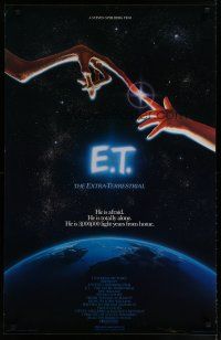 9e411 E.T. THE EXTRA TERRESTRIAL signed special 25x39 '82 by John Alvin, Spielberg's sci-fi classic