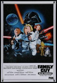 9e285 FAMILY GUY BLUE HARVEST tv poster '07 great Star Wars spoof comic art!