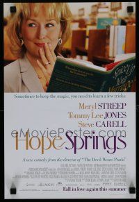 9e982 HOPE SPRINGS mini poster '12 cool image of pretty Meryl Streep w/marriage book!