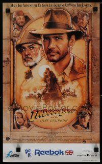 9e513 INDIANA JONES & THE LAST CRUSADE Belgian special 12x19 '89 art of Ford & Connery by Drew!