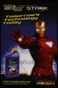 9e418 IRON MAN 2 special 24x36 '10 Robert Downey, Jr., Royal Purple oil product tie-in!