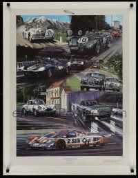 9e259 JAGUAR - THE COMPETITION YEARS heavy stock signed & numbered 24x31 art print '89 by Watts!