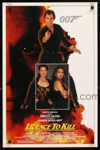 9e524 LICENCE TO KILL special 18x27 '89 Timothy Dalton as Bond, Carey Lowell, Talisa Soto
