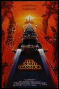 9e531 MAD MAX 2: THE ROAD WARRIOR special 18x28 '82 Mel Gibson as Mad Max, art by Commander!