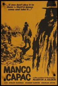 9e532 MANCO CAPAC special 15x22 '70s Marvin Gluck directed, western, Oderman art of cowboys!