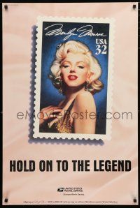 9e421 MARILYN MONROE special 24x36 '95 art of actress on commemorative USPS postage stamp!!